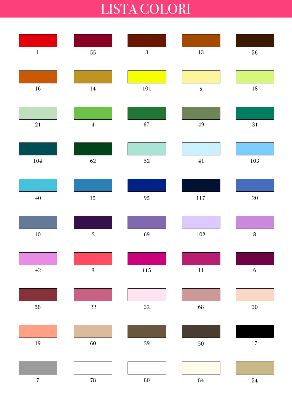 lista colori